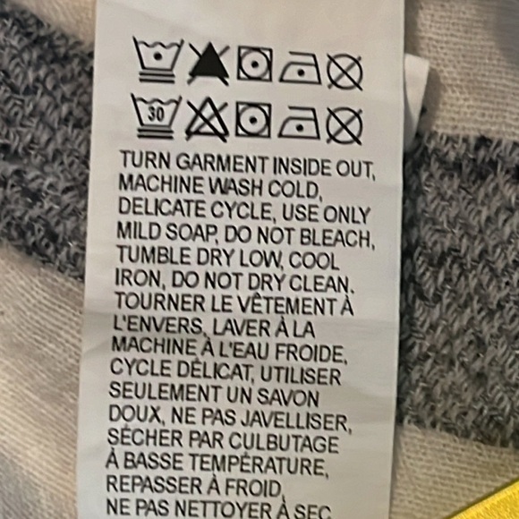 Lucky Brand Long Sleeve Blue-Grey Stripe Peplum Top Size M - Picture 12 of 13